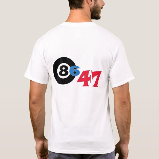 完璧に設計された「8647」ギアは手を引く Tシャツ (裏面)