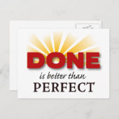 完璧より完了の方が良い ポストカード (正面/裏面)