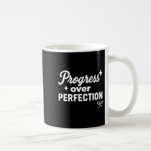 完璧より進歩 キリスト教 モチベーション セ コーヒーマグカップ (右)