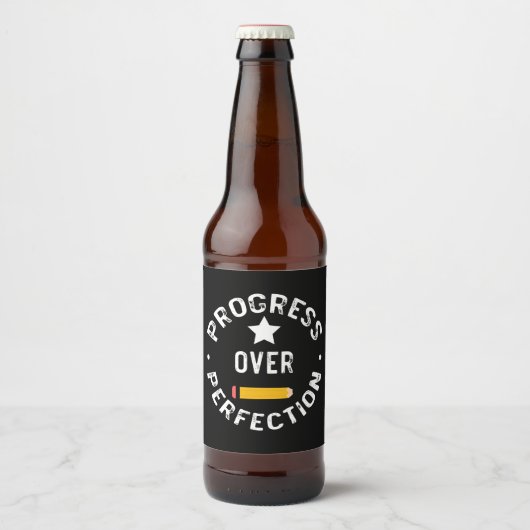 完璧より進歩 バックトゥスクール 先生 ビールラベル (正面)