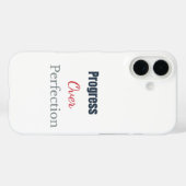 完璧より進歩 - モチベーショナルタイポグラフィー Case-Mate iPhoneケース (裏面 (横))