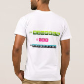 完璧より進歩 モチベーショナルタイポグラフィーD Tシャツ (裏面)