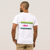 完璧より進歩 モチベーショナルタイポグラフィーD Tシャツ (裏面フル)