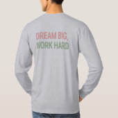 完璧より進歩 – モチベーション長袖 Tシャツ (裏面)