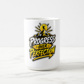 完璧より進歩 山登りモチベーションデザイン コーヒーマグカップ