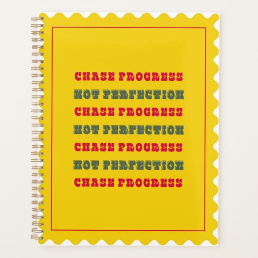 完璧を目指さず、進歩を目指せ プランナー手帳 (正面)
