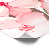 完璧エレガントな桜ピンクドリーム結婚ズウェルカム ポスター (角)