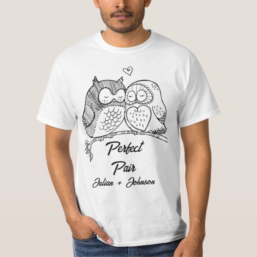 完璧カスタムペアの組み合わせ Tシャツ (正面)