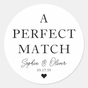 完璧シンプルなマッチハートの結婚好意を ラウンドシール
