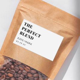 完璧モダンなブレンド結婚のコーヒー好み 長方形シール