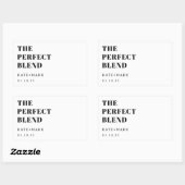 完璧モダンなブレンド結婚のコーヒー好み 長方形シール (シート)