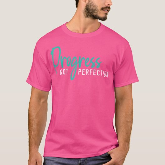 完璧主義より進歩を 自愛 Tシャツ (正面)