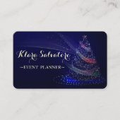 完璧素晴らしなクリスマス白熱［赤熱］光を放つの木 名刺 (正面)