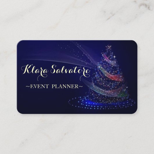 完璧素晴らしなクリスマス白熱［赤熱］光を放つの木 名刺 (正面)