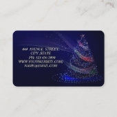 完璧素晴らしなクリスマス白熱［赤熱］光を放つの木 名刺 (裏面)