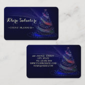 完璧素晴らしなクリスマス白熱［赤熱］光を放つの木 名刺 (正面/裏面)