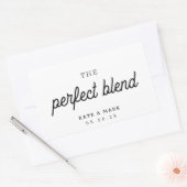 完璧素朴なブレンド結婚のコーヒー好み 長方形シール (封筒)