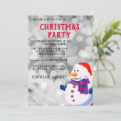 完璧, かっこいい, キラキラ輝く銀の雪だるま, クリスマス 招待状 (スタンド正面)