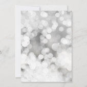 完璧, かっこいい, キラキラ輝く銀の雪だるま, クリスマス 招待状 (裏面)