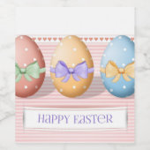 完璧、カッコいいハッピーイースター、卵 ワインラベル (シングルラベル)