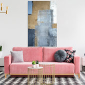 「完璧」グレーとブラウンの抽象芸術アート キャンバスプリント (インサイチュ (リビング))