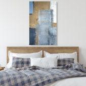 「完璧」グレーとブラウンの抽象芸術アート キャンバスプリント (インサイチュ (寝室))