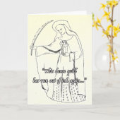 宗教おもしろいグリーティングカードクイル誕生日おもしろい カード (黄色い花)