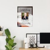 宗教お祝いカスタム写真葬儀 ポスター (ホームオフィス)