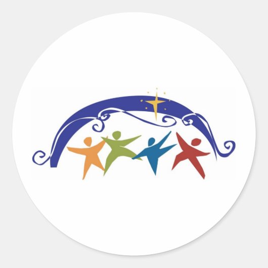 宗教お祝い人 ラウンドシール (正面)