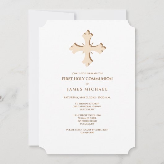 宗教お祝い 招待状 (正面)