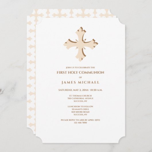 宗教お祝い 招待状 (正面/裏面)