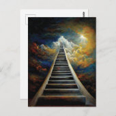 宗教とアフター絵画ライフの天国への階段 ポストカード (正面/裏面)