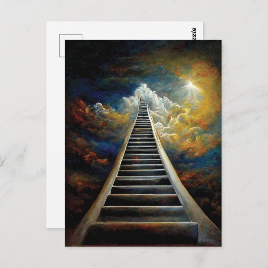 宗教とアフター絵画ライフの天国への階段 ポストカード (正面/裏面)