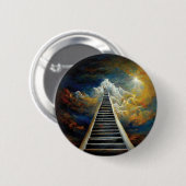 宗教とアフター絵画ライフの天国への階段 缶バッジ (正面&裏面)