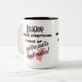 宗教なんて全てがでっち上げ ツートーンマグカップ (正面左)