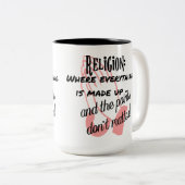 宗教なんて全てがでっち上げ ツートーンマグカップ (正面右)