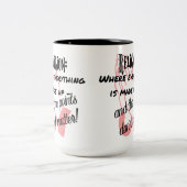 宗教なんて全てがでっち上げ ツートーンマグカップ (中央)