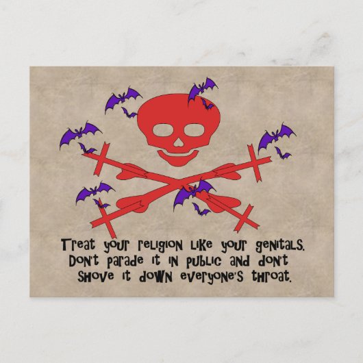 宗教に関するアドバイス ポストカード (正面)