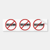 宗教のおもしろいなバンパーステッカーのアンチ宗教のlol無し バンパーステッカー (正面)