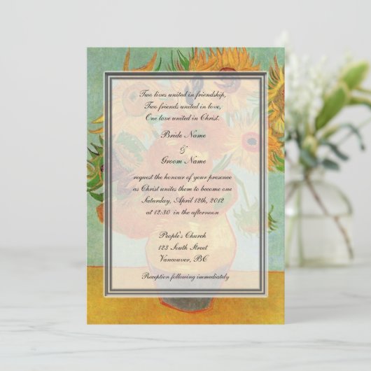 宗教のヴァン結婚ゴッホ12ひまわり 招待状 (スタンド正面)