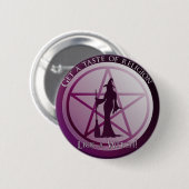 宗教の味を覚えなさい。魔女をなめ！ 缶バッジ (正面&裏面)