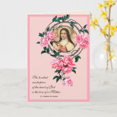 宗教の母の日サンテース・カトリック カード (黄色い花)