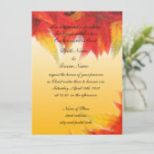 宗教の結婚式招待状、秋の赤い葉 招待状 (スタンド正面)