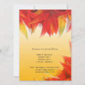 宗教の結婚式招待状、秋赤葉 招待状 (裏面)