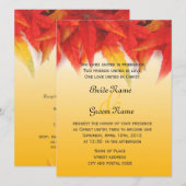 宗教の結婚式招待状、秋赤葉 招待状 (正面/裏面)