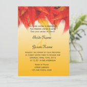 宗教の結婚式招待状、秋赤葉 招待状 (スタンド正面)