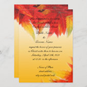 宗教の結婚式招待状、秋赤葉 招待状 (正面/裏面)
