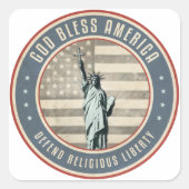 宗教の自由を守る スクエアシール (正面)