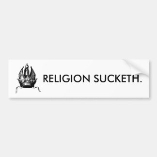 宗教のSuckethのバンパーステッカー バンパーステッカー