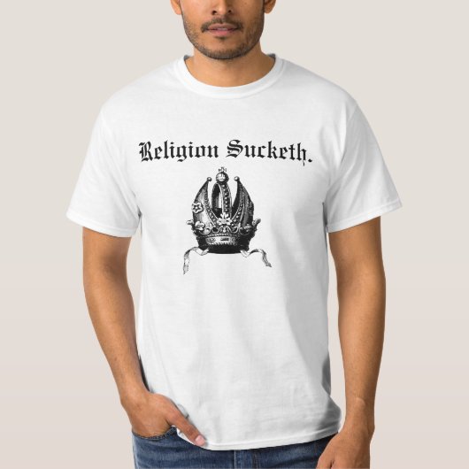 宗教のSucketh T w/backの文字 Tシャツ (正面)